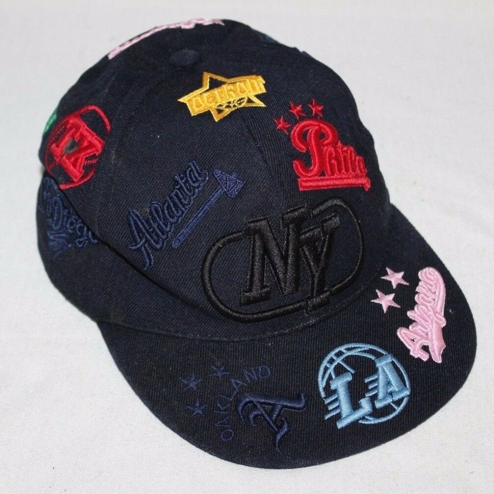 Unipro Multiple Baseball Black Teams Fitted Hat On